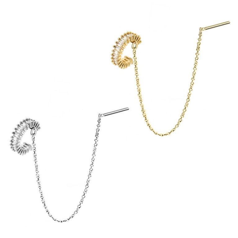 Earcuff barra e catena - immagine 2