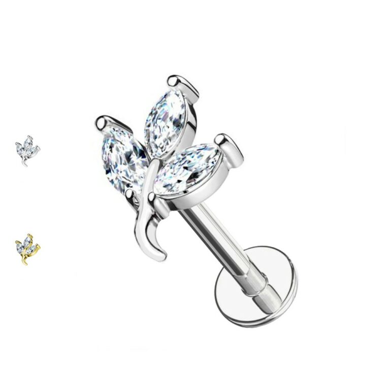 Piercing fiore a tre petali