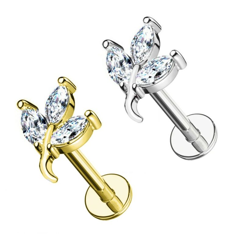 Piercing fiore a tre petali - immagine 2